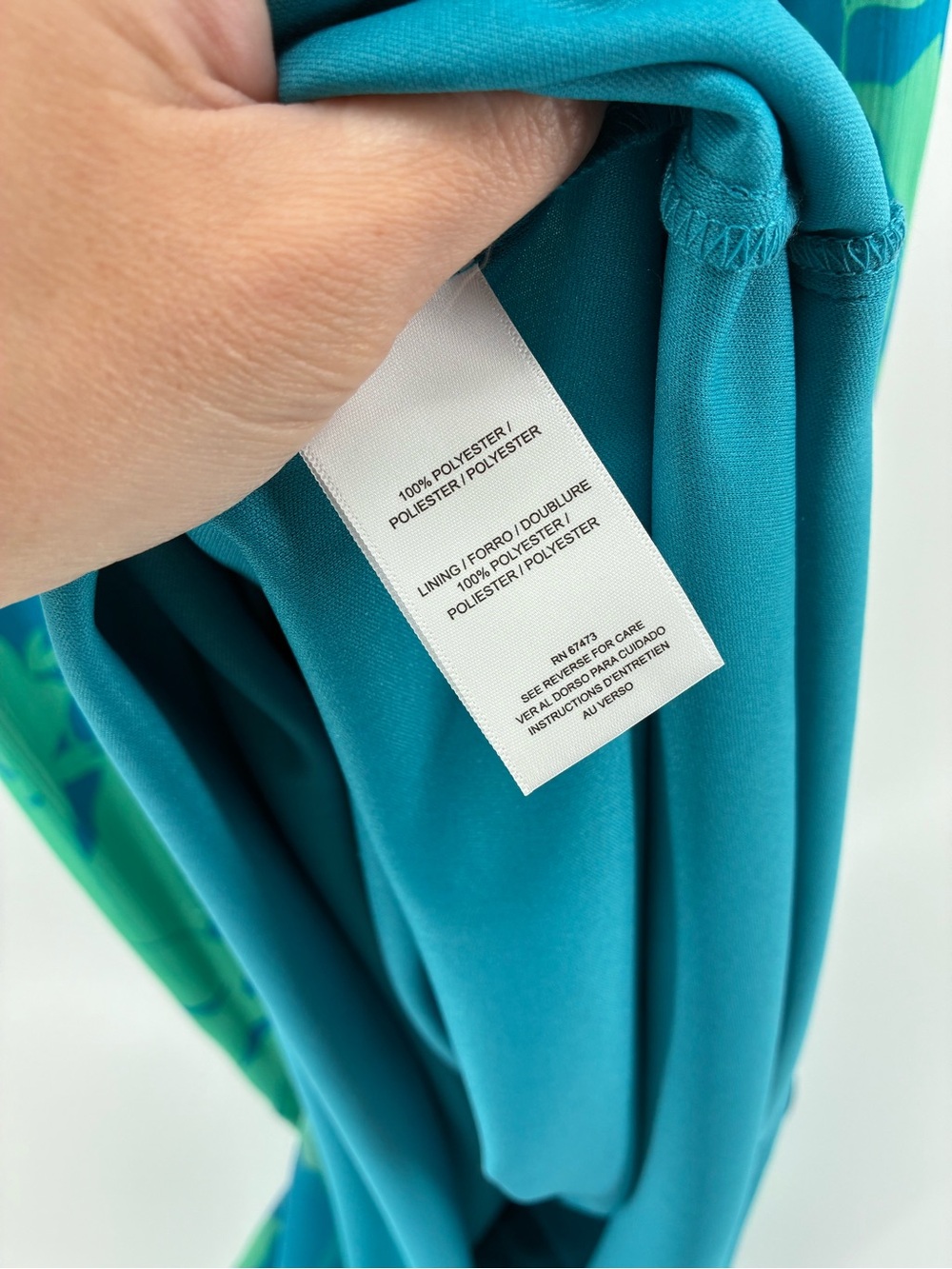 Maison Tara Tropical Long Sleeve V-Neck Knot Front Empire Waist Maxi Dress - Picture 6 of 10